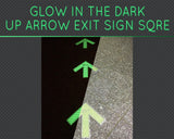 Glow in the dark large arrow floor exit sign