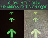 Glow in the dark large arrow floor exit sign