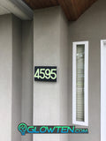 Glow in the dark house address numbers aluminum (price for a single number)