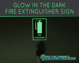 Aluminum Glow in the dark safety fire extinguisher sign