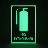 Aluminum Glow in the dark safety fire extinguisher sign