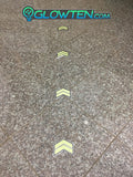 Glow in the dark stairs or floor safety sign(thick arrows)