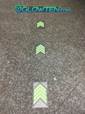 Glow in the dark safety floor direction sign with anti-slip
