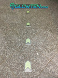 Glow in the dark floor direction safety sign 4 arrows glow