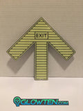 Glow in the dark large arrow floor exit sign