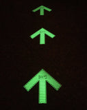 Glow in the dark large arrow floor exit sign