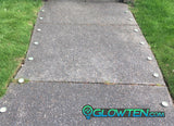Glow in the dark safety ground marker with toughened glass and stainless steel