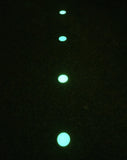 Glow in the dark safety ground marker with toughened glass and stainless steel