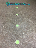 Glow in the dark safety ground marker with toughened glass and stainless steel