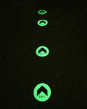Glow in the dark safety exit sign
