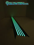 Aluminum Anti-Slip Screw In Stair Treads 4 BANDS Glow in the Dark (Silver or Black, L shape or Flat)) (price for 1 single stair tread)