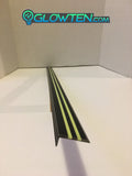 Aluminum Anti-Slip Stair Treads 2 BANDS Glow in the Dark (Silver or Black) (Glue on)(price for 1 single stair tread)