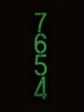 CUSTOM MADE Glow in the Dark House Address Numbers Aluminum With Black ABS Plaque (Whole Set)