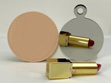 CUSTOM PERSONALIZED UNBREAKABLE STAINLESS STEEL COMPACT MAKEUP MIRROR(NON-GLASS) WITH FAUX LEATHER CASE (ASSORTED STYLES AND COLOURS)