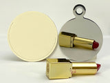 CUSTOM PERSONALIZED UNBREAKABLE STAINLESS STEEL COMPACT MAKEUP MIRROR(NON-GLASS) WITH FAUX LEATHER CASE (ASSORTED STYLES AND COLOURS)
