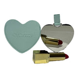 Unbreakable Stainless Steel Compact Makeup Mirror(Non-Glass) with Leather Case (Assorted Styles and Colours)