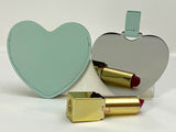 CUSTOM PERSONALIZED UNBREAKABLE STAINLESS STEEL COMPACT MAKEUP MIRROR(NON-GLASS) WITH FAUX LEATHER CASE (ASSORTED STYLES AND COLOURS)