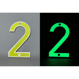 Glow in the dark house address numbers aluminum (price for a single number)
