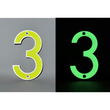 Glow in the dark house address numbers aluminum (price for a single number)