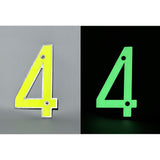 Glow in the dark house address numbers aluminum (price for a single number)