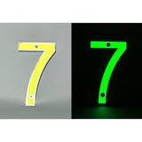 Glow in the dark house address numbers aluminum (price for a single number)