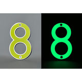Glow in the dark house address numbers aluminum (price for a single number)