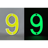 Glow in the dark house address numbers aluminum (price for a single number)