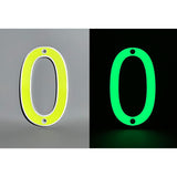 Glow in the dark house address numbers aluminum (price for a single number)
