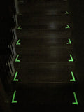 Glow in the dark stairs left and right safety sign(price per a pair)
