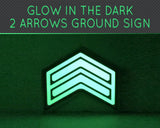 Glow in the dark stairs or floor safety sign(outline arrows)