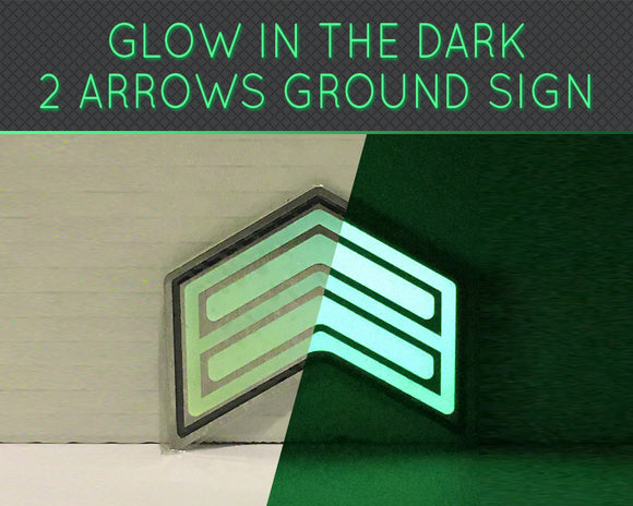 Glow in the dark stairs or floor safety sign(outline arrows)