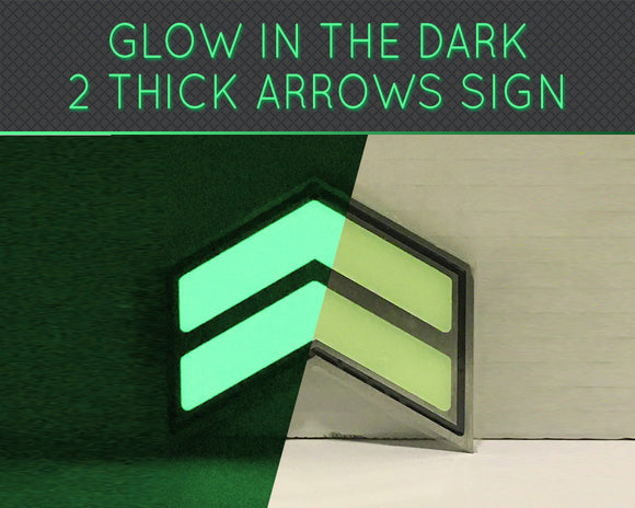 Glow in the dark stairs or floor safety sign(thick arrows)