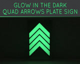 Glow in the dark safety floor direction sign with anti-slip