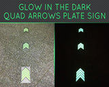 Glow in the dark safety floor direction sign with anti-slip