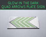 Glow in the dark safety floor direction sign with anti-slip