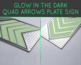 Glow in the dark safety floor direction sign with anti-slip