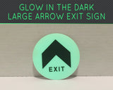 Glow in the dark safety exit sign