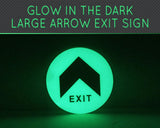 Glow in the dark safety exit sign