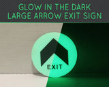 Glow in the dark safety exit sign