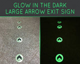 Glow in the dark safety exit sign