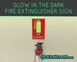 Aluminum Glow in the dark safety fire extinguisher sign