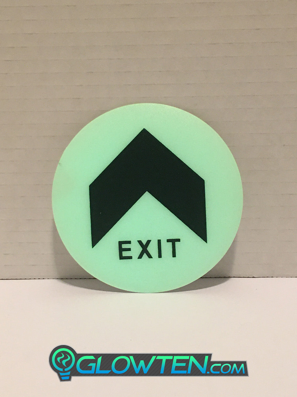 Glow in the dark safety exit sign