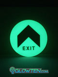 Glow in the dark safety exit sign