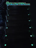 Glow in the dark stairs safety sign round