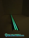 Aluminum Anti-Slip Stair Treads 2 BANDS Glow in the Dark (Silver or Black) (Glue on)(price for 1 single stair tread)