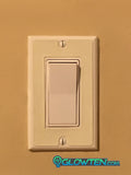 Glow in the dark sticker for 1-gang light switch plate