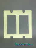 Glow in the dark sticker for 2-gang light switch plate